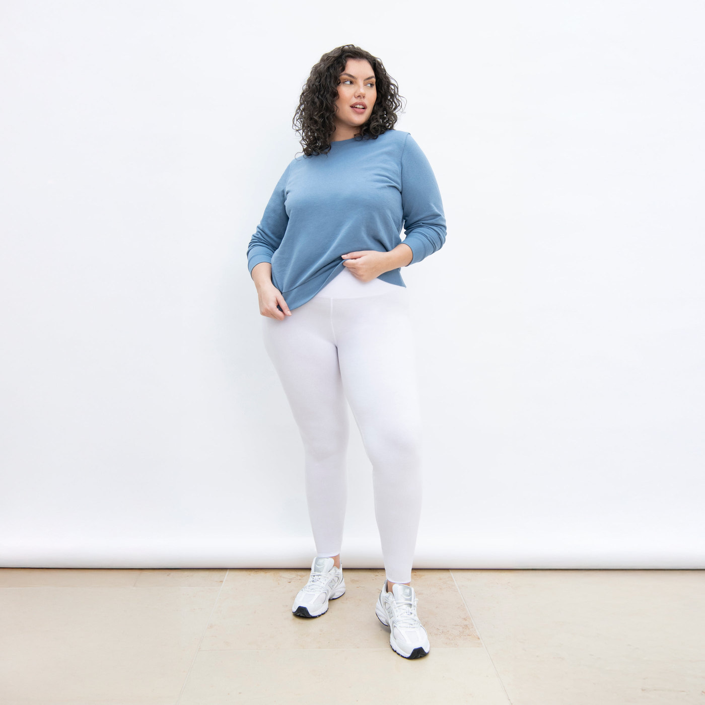 Legging taille haute grande taille Everyday - Blanc