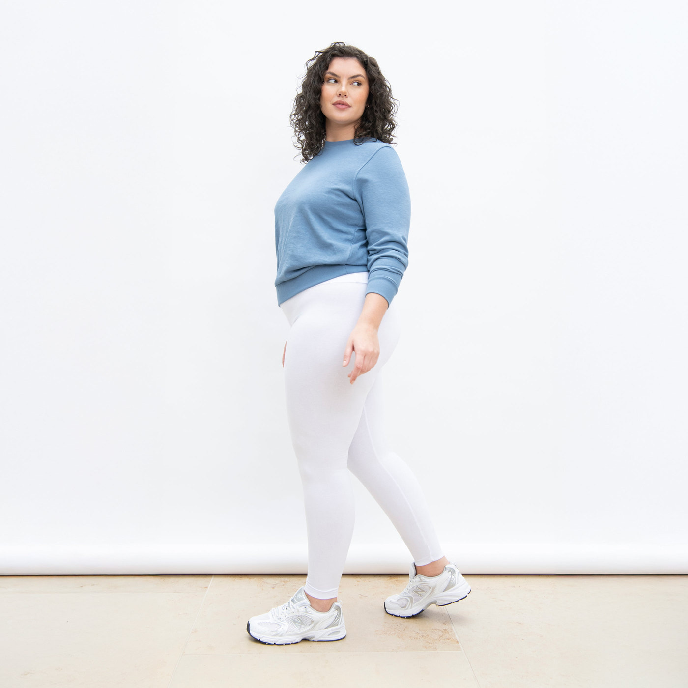 Legging taille haute grande taille Everyday - Blanc