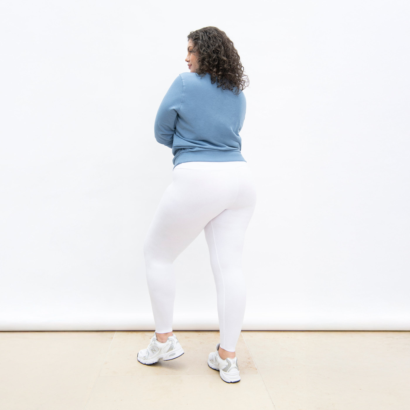 Legging taille haute grande taille Everyday - Blanc