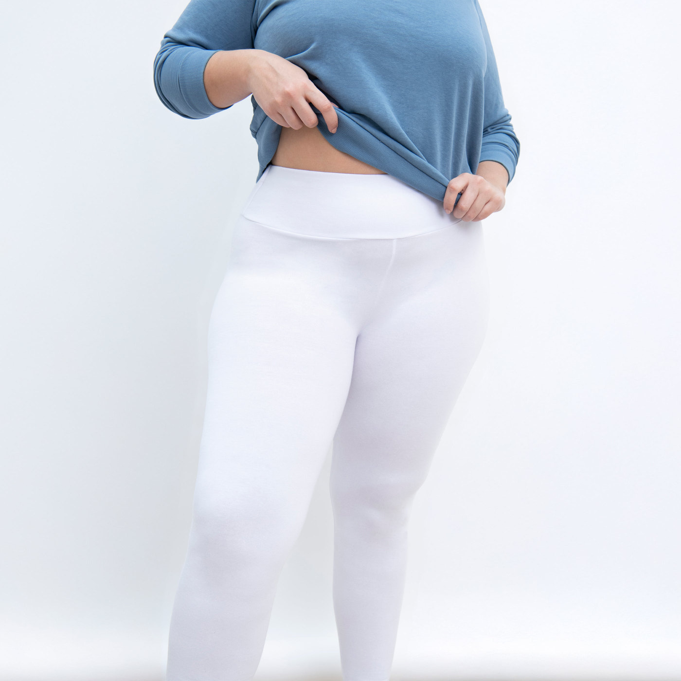 Legging taille haute grande taille Everyday - Blanc
