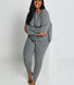 Pantalon de jogging torsadé grande taille - Gris