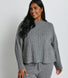 Pull torsadé grande taille - Gris