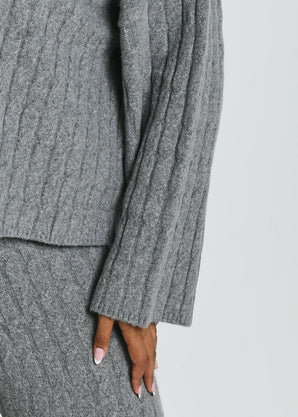 Pantalon de jogging torsadé grande taille - Gris