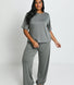 Ensemble lounge évasé tout doux grande taille - Sage Green