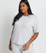 Ensemble lounge évasé tout doux grande taille - Gris