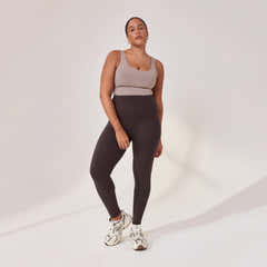 Legging taille haute léger pour le quotidien - Café noir