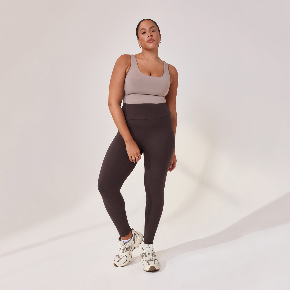 Legging taille haute léger pour le quotidien - Café noir