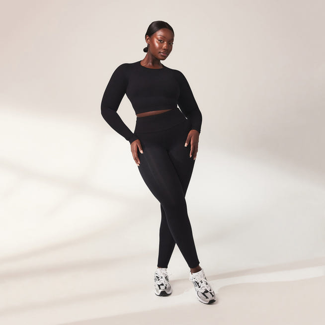 Legging léger taille haute grande taille Everyday - Noir