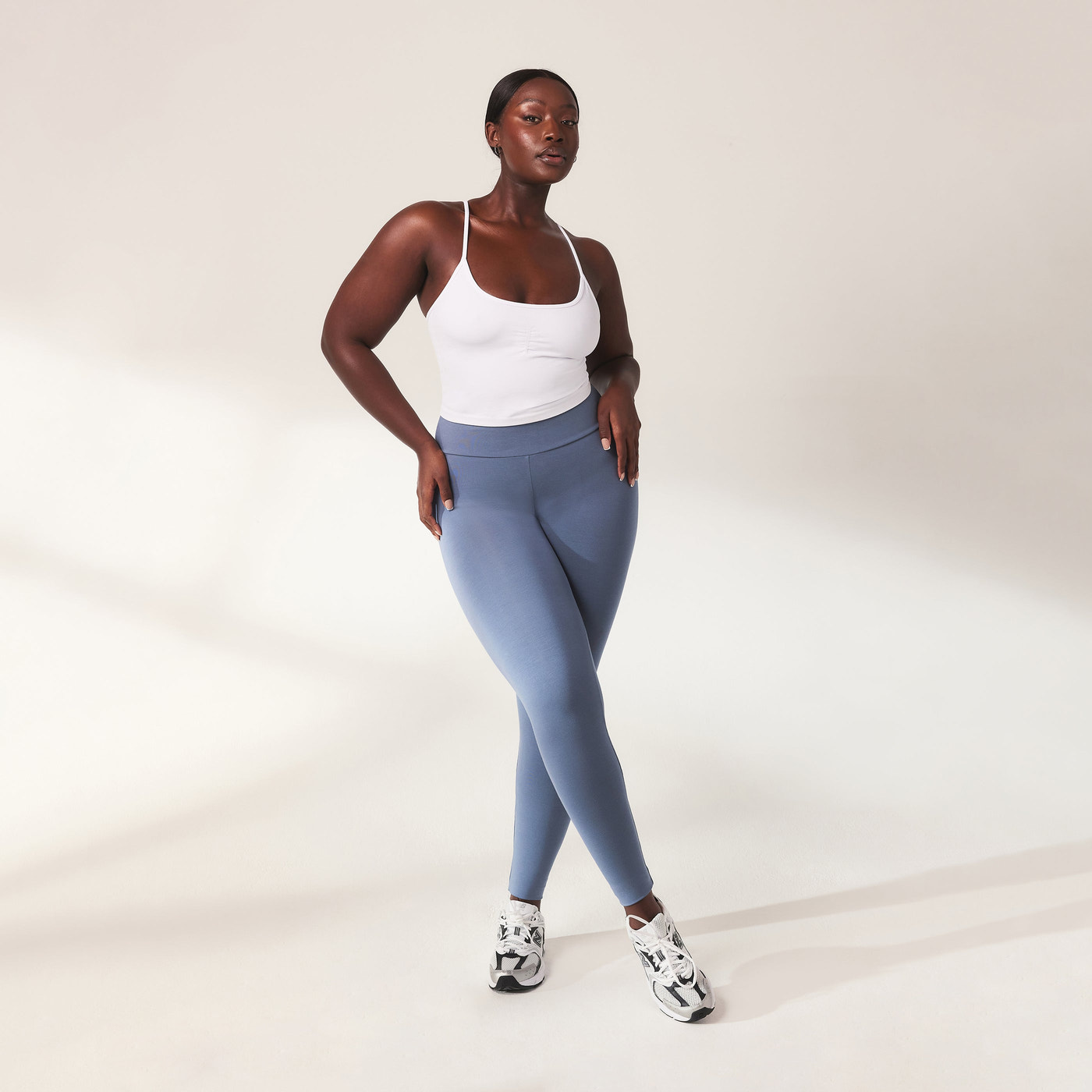 Legging léger taille haute Everyday - Steel Bleu