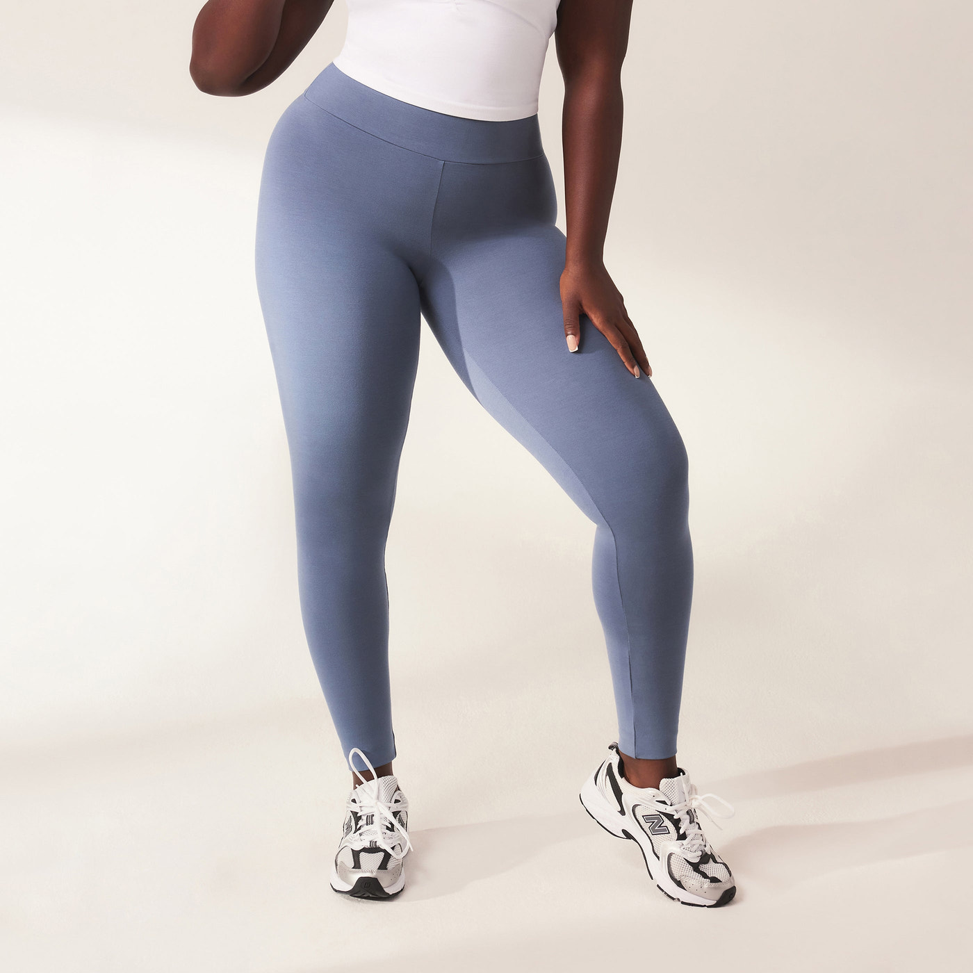 Legging léger taille haute grande taille Everyday - Steel Bleu