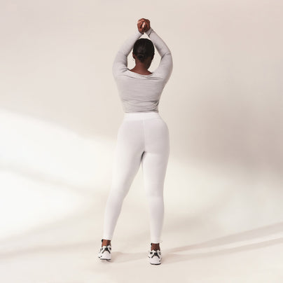 Legging léger taille haute grande taille Everyday - Blanc