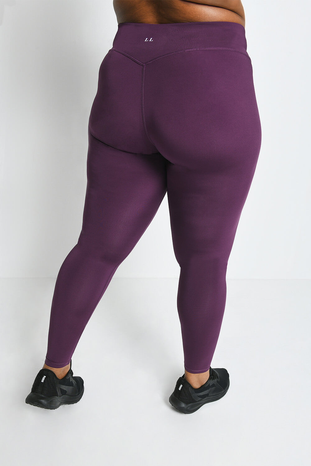 Legging de sport taille haute grande taille Focus - Mulberry Plum