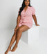 Ensemble de pyjama court à boutonnière pur coton grande taille - Rose Dot