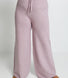 Pantalon lounge évasé maille tricot grande taille - Rose
