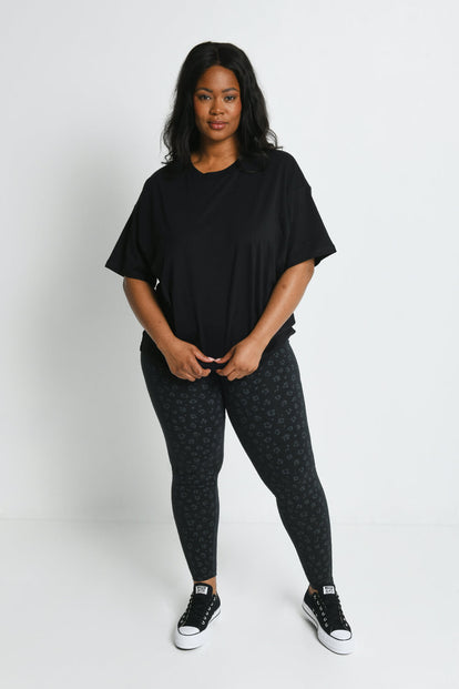 Legging taille haute Everyday - Noir Animal Print
