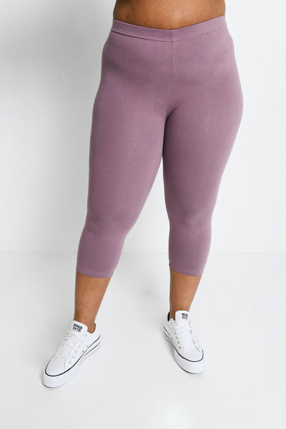 Legging court grande taille Everyday - Elderberry Purple