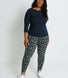 Legging taille haute Everyday - Marine/Vert Floral