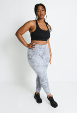 Legging 7/8e taille haute grande taille Revitalise - Sky Grey Tie Dye