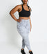 Legging 7/8e taille haute grande taille Revitalise - Sky Grey Tie Dye