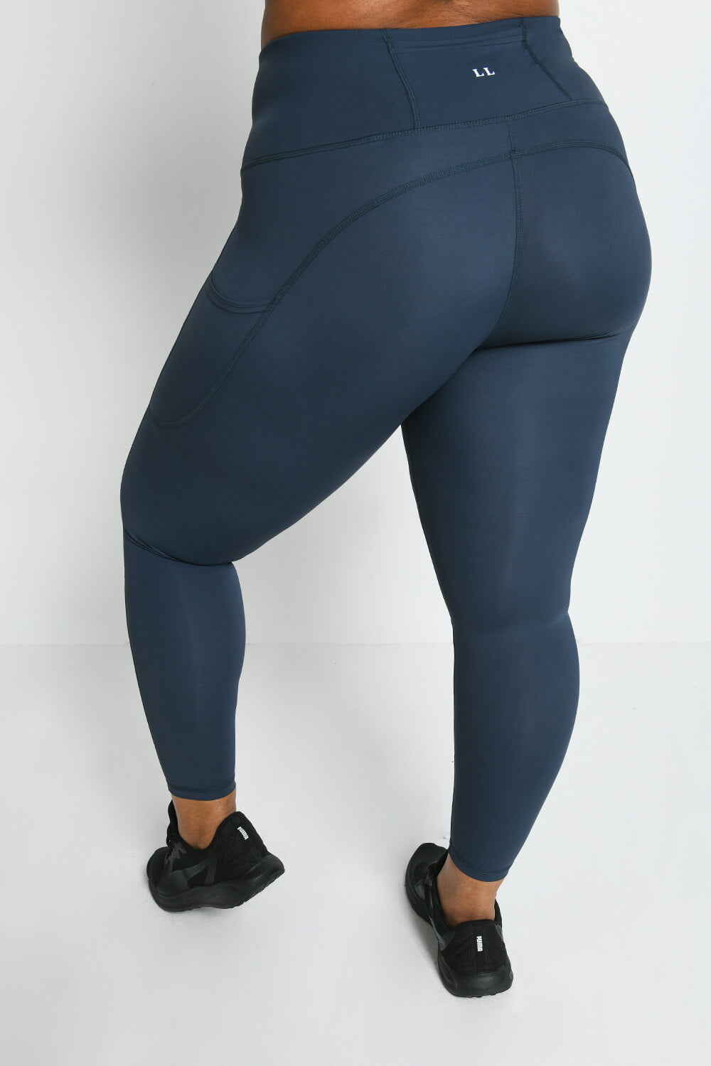 Legging de sport 7/8e taille haute grande taille Energise - Thunder Bleu