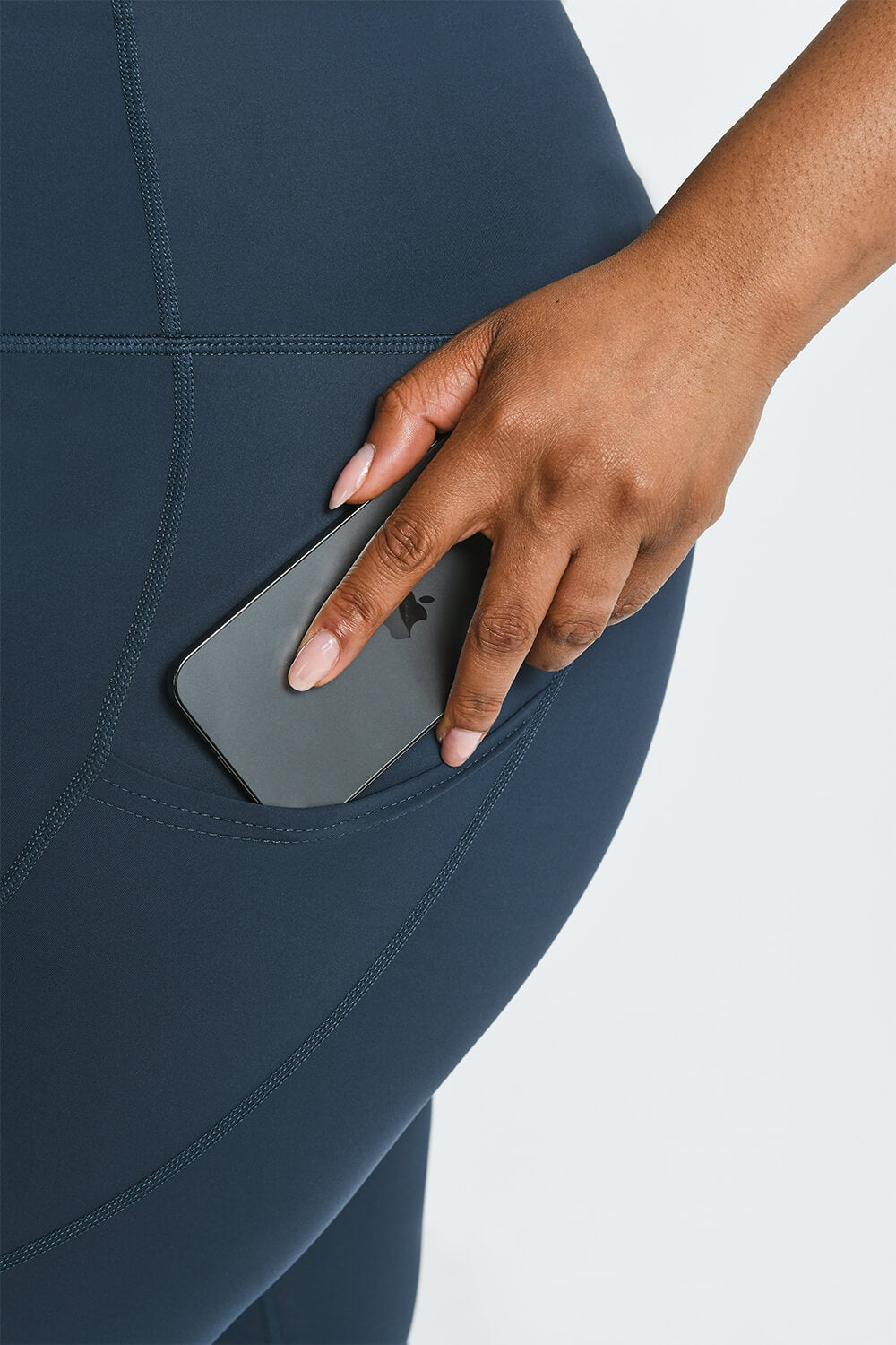 Legging de sport taille haute grande taille Energise - Thunder Bleu