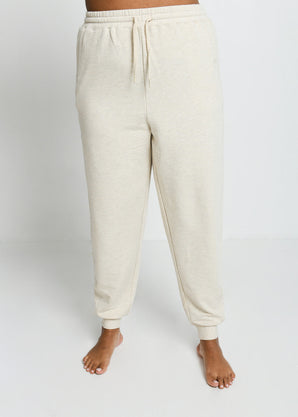 Pantalon de jogging Lounge-Luxe grande taille - Vanilla Marl