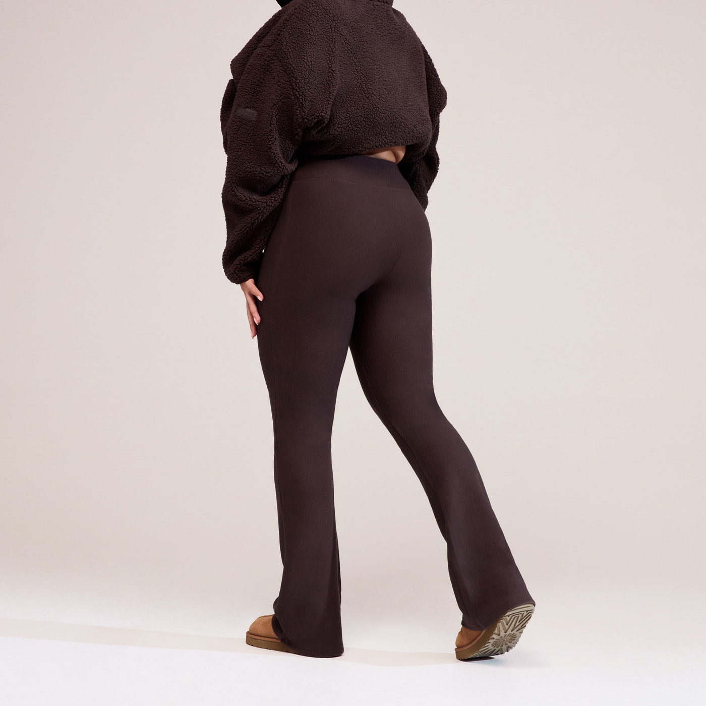 Curve Winter Flare Leggings - Espresso Brown