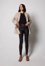 Jean enduit grande taille - Noir