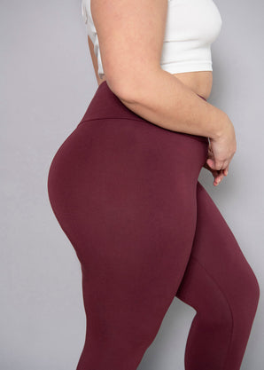 Legging léger taille haute grande taille Everyday - Burgunder