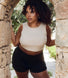 Short en jean grande taille - Noir