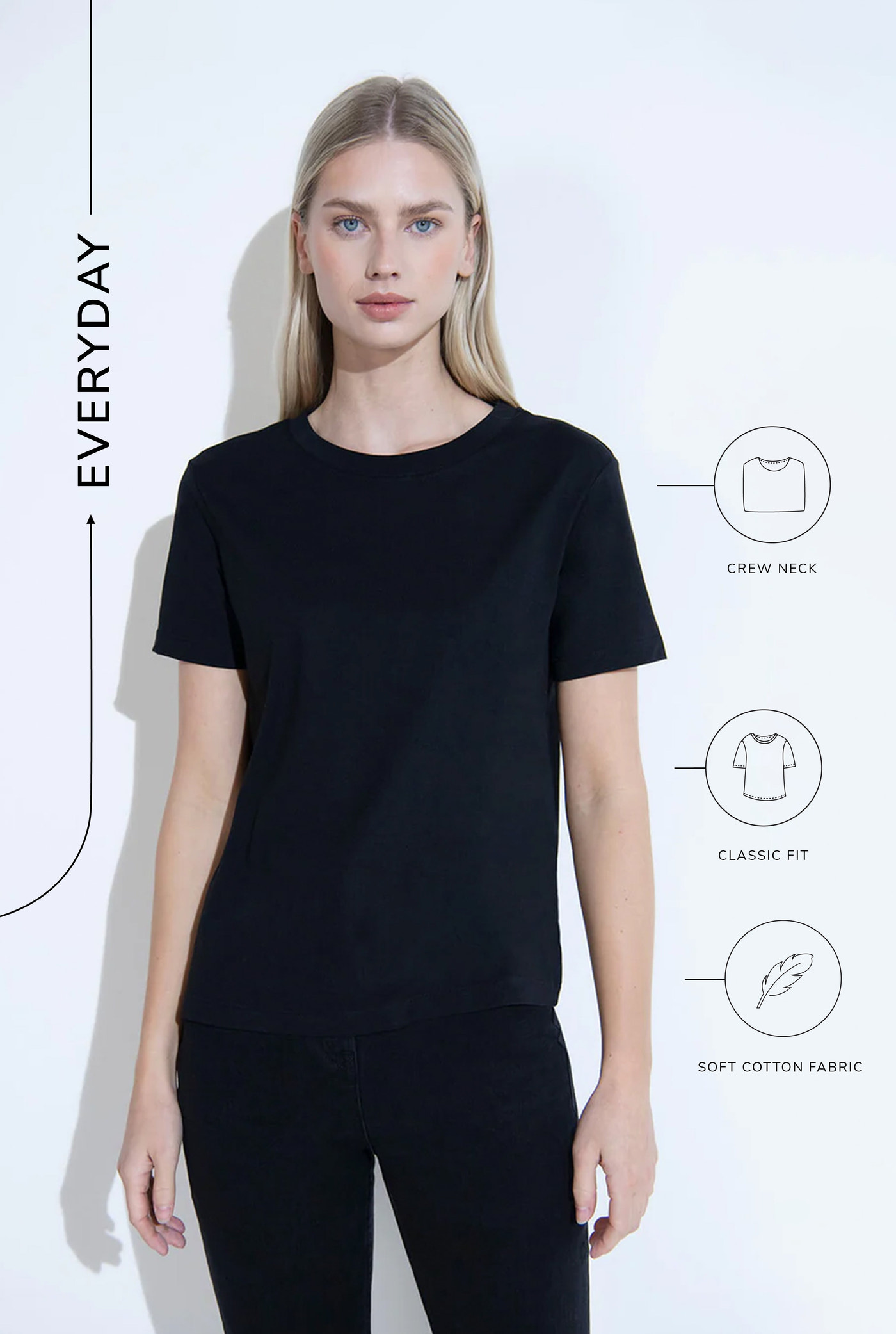 T-Shirt grande taille Everyday-shirt - Noir
