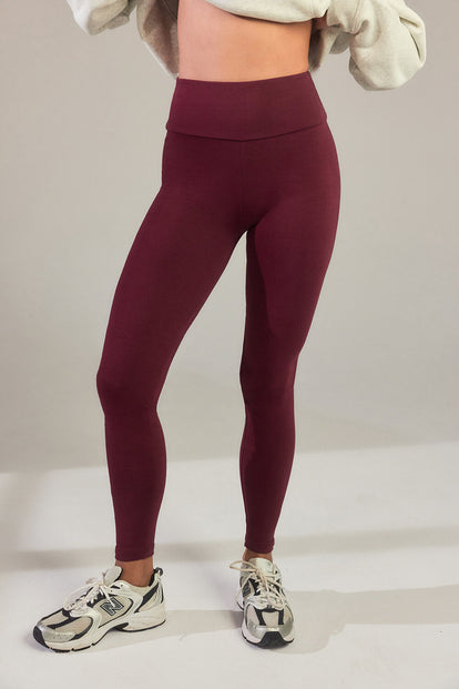 Legging taille haute Everyday - Burgunder