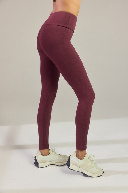 Legging taille haute Everyday - Burgunder Animal Print