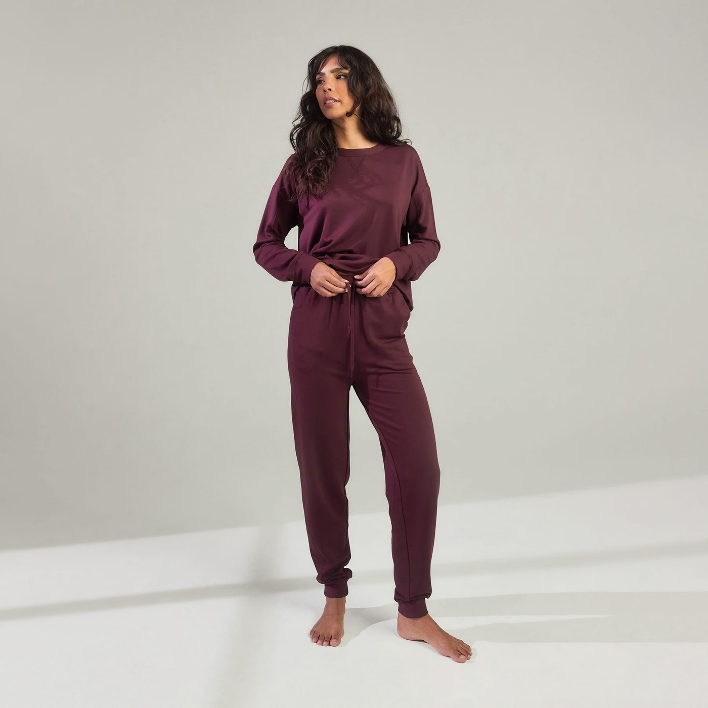 Pantalon de jogging Lounge-Luxe - Dark Cherry