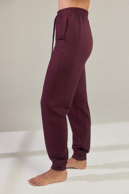 Pantalon de jogging Lounge-Luxe - Dark Cherry