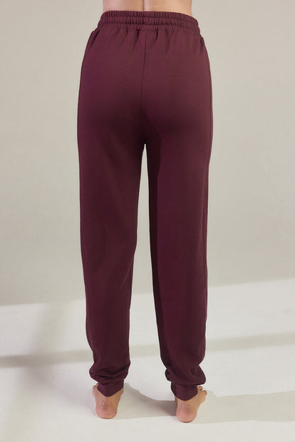 Pantalon de jogging Lounge-Luxe - Dark Cherry