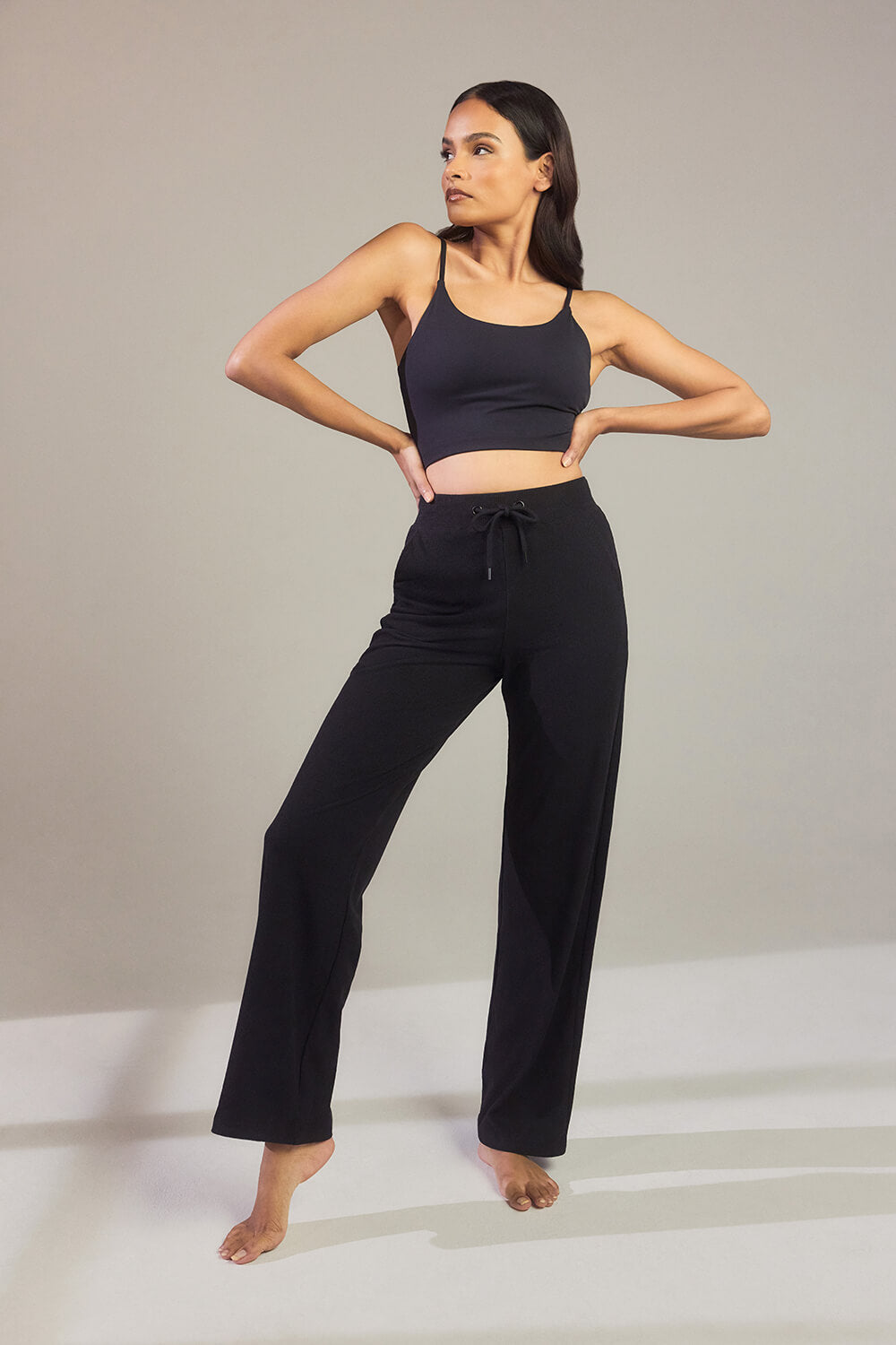 Pantalon côtelé évasé - Noir