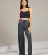 Pantalon côtelé évasé - Gris