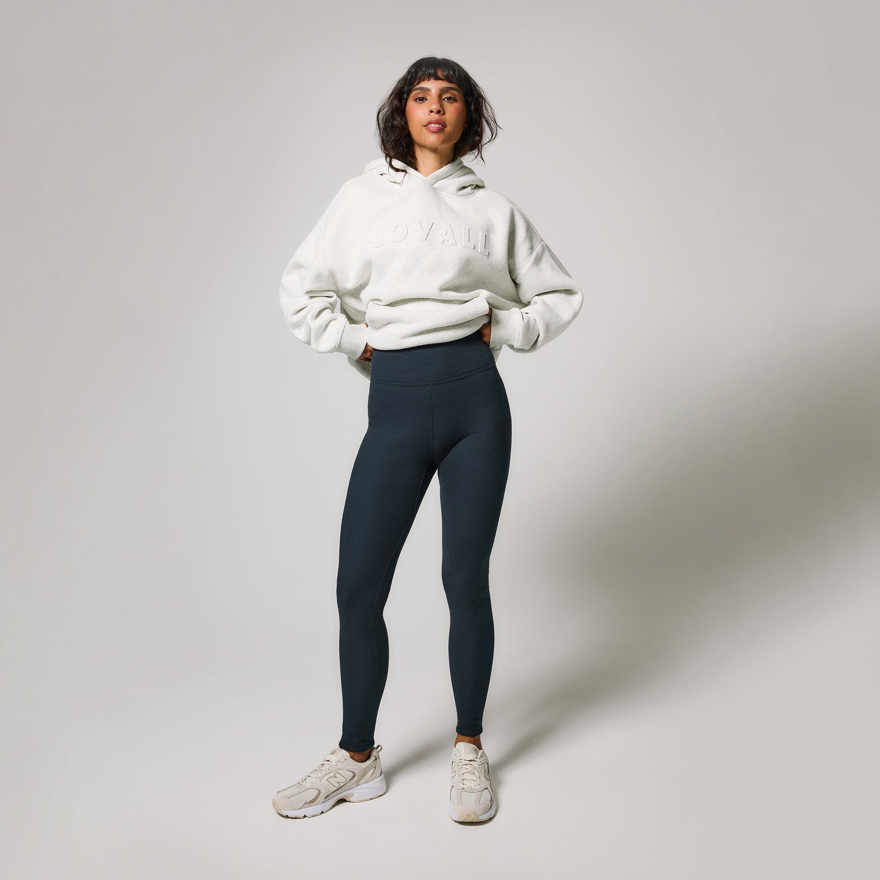 Legging doublé polaire épais grande taille - Vintage Navy