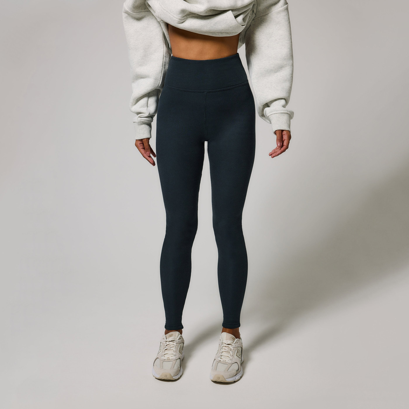 Legging doublé polaire épais grande taille - Vintage Navy