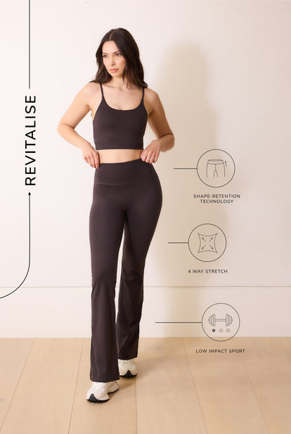 Legging flare 24/7 Revitalise - Noir Coffee