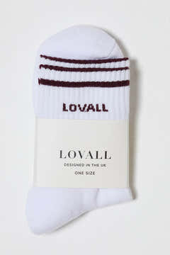 Chaussettes de sport côtelées – Bordeaux