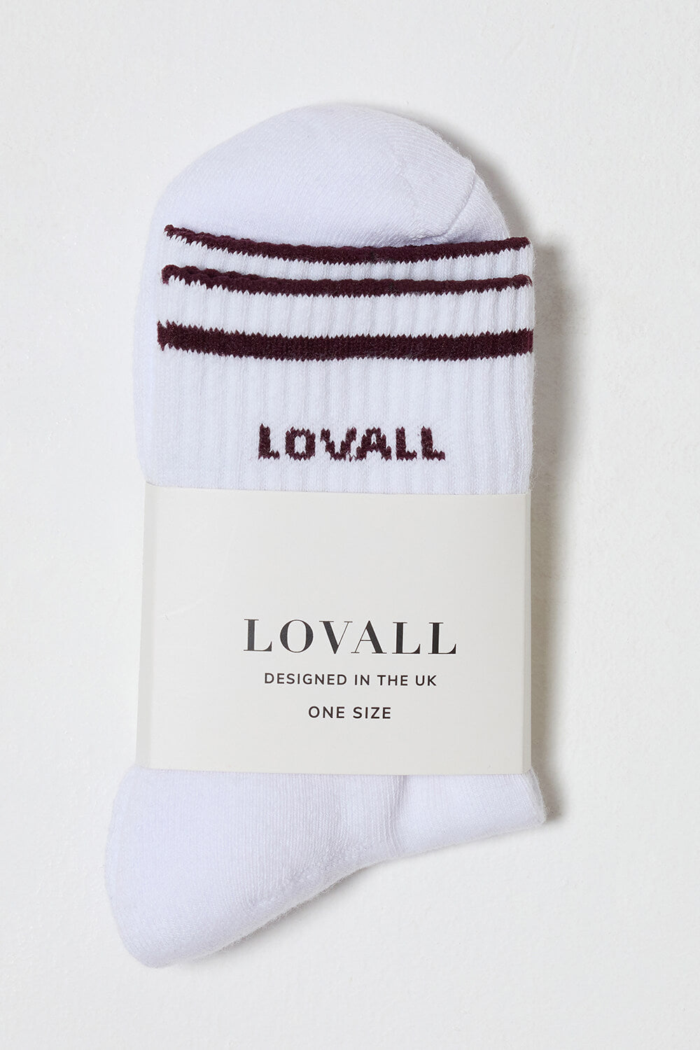 Chaussettes de sport côtelées – Bordeaux