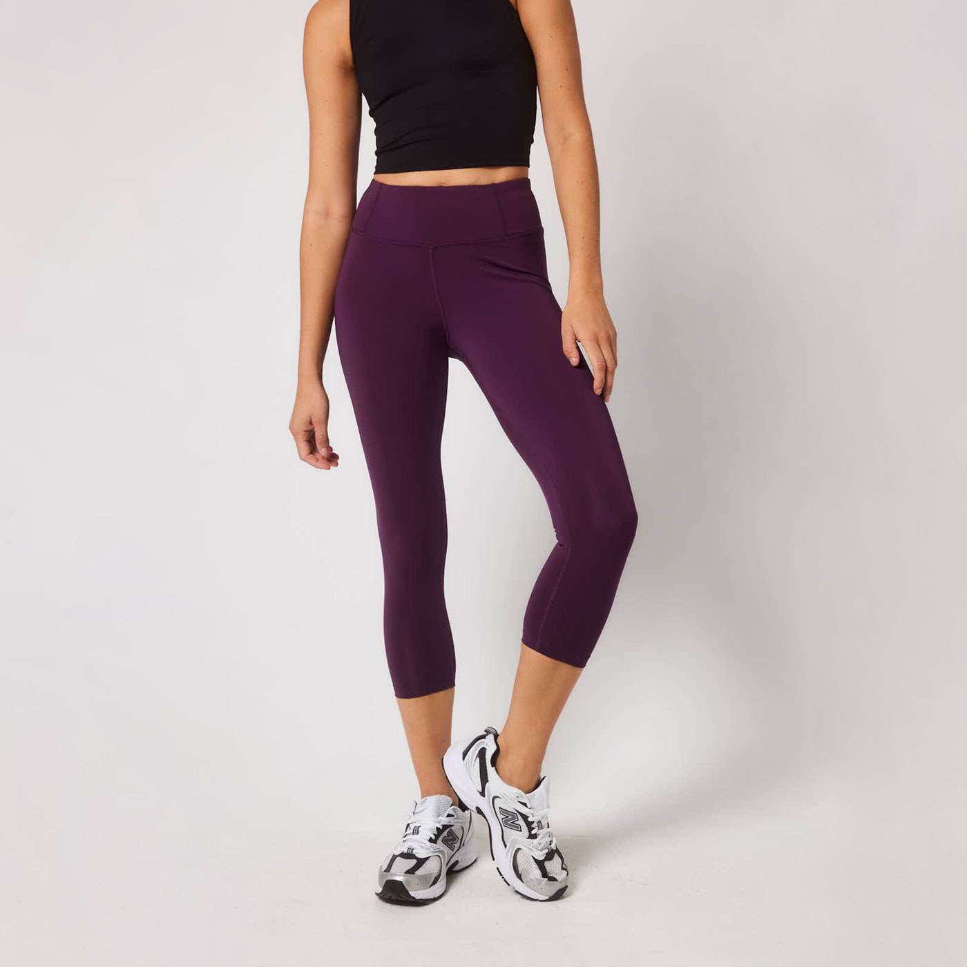 Legging de sport court taille haute Focus - Mulberry Plum