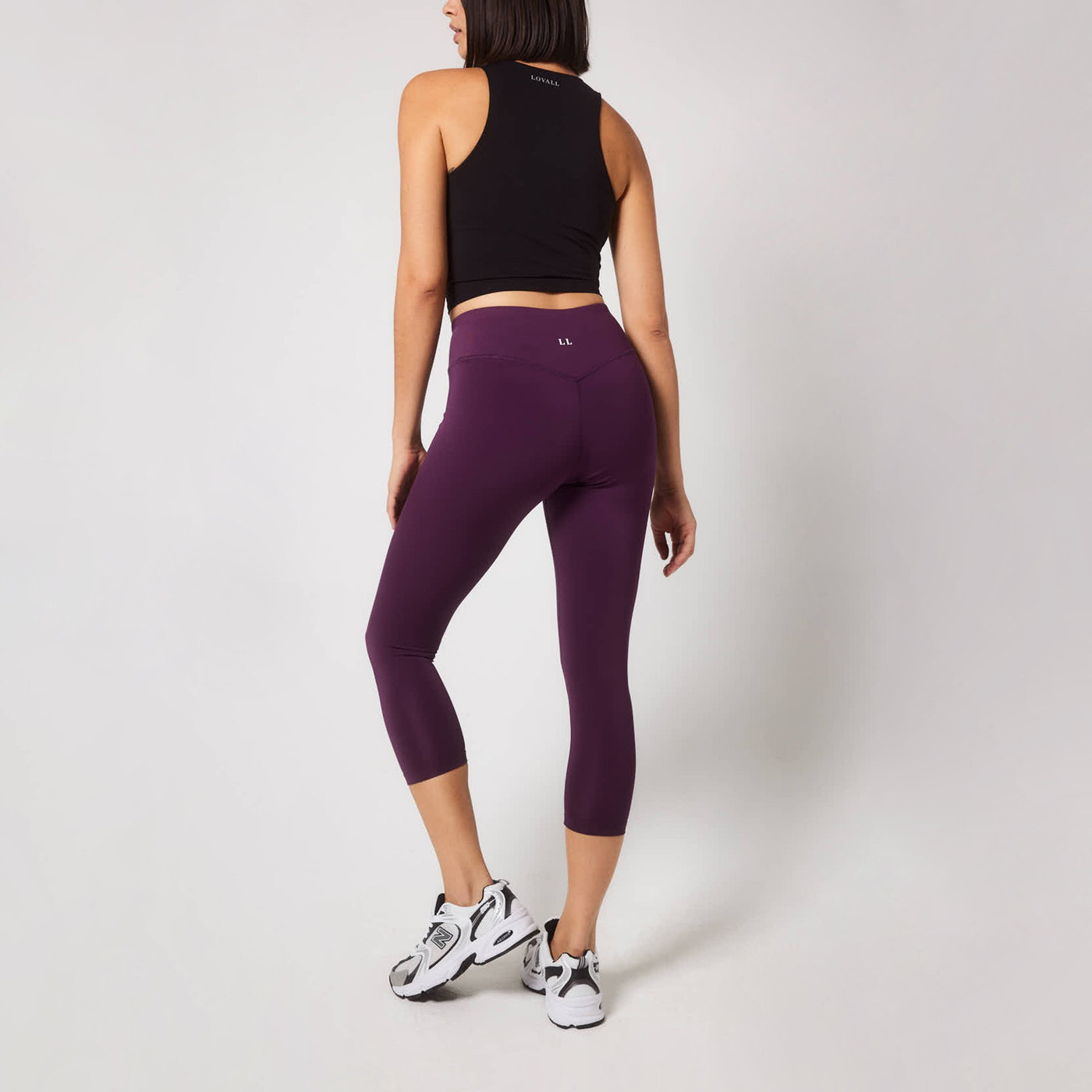 Legging de sport court taille haute Focus - Mulberry Plum