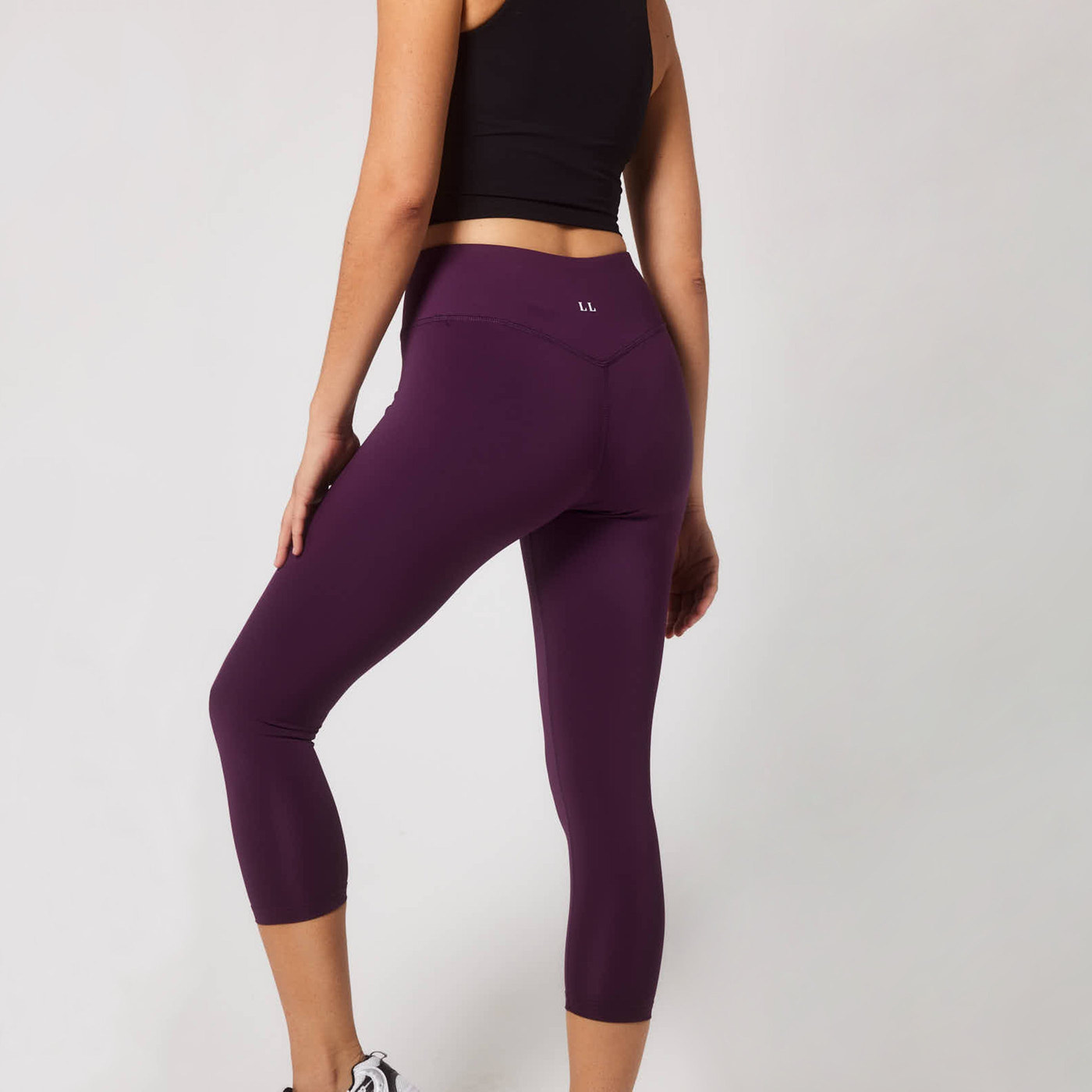 Legging de sport court taille haute Focus - Mulberry Plum