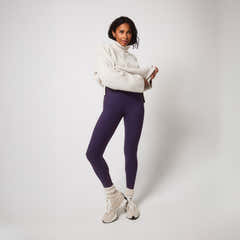 Legging taille haute hiver - Prune minuit