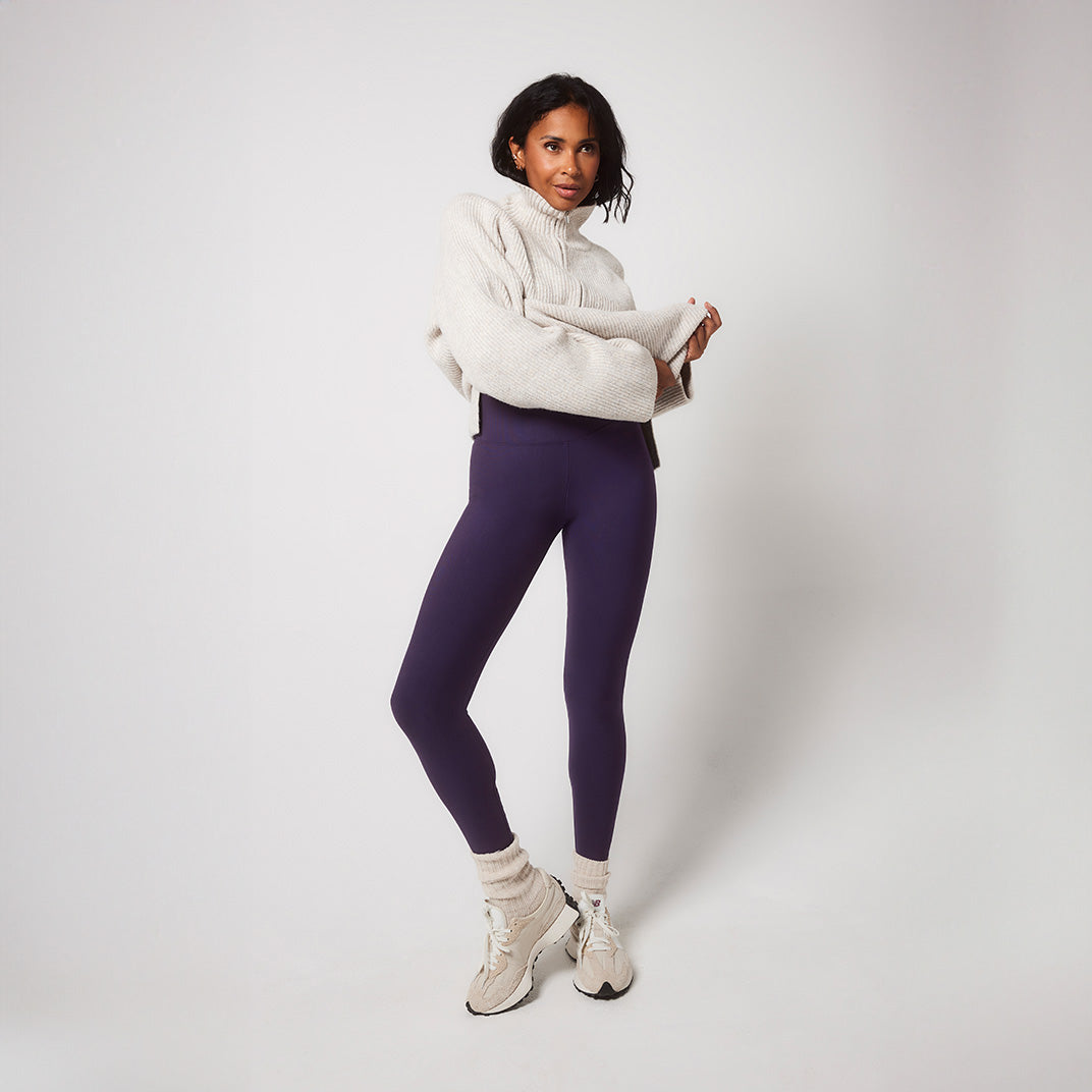 Legging taille haute grande taille Winter Everyday - Midnight Plum