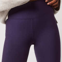 Legging taille haute hiver - Prune minuit