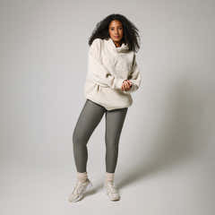 Legging taille haute d'hiver - Vert ardoise